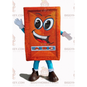Smiling Giant Red Brick BIGGYMONKEY™ Mascot Costume -