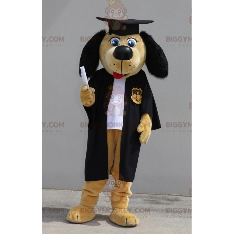 Costume de mascotte BIGGYMONKEY™ de chien diplômé. Costume de Costume de mascotte BIGGYMONKEY™ de chien diplômé. Costume de