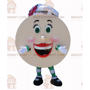 Giant Pancake BIGGYMONKEY™ Mascot Costume with Hat -