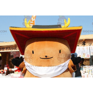 BIGGYMONKEY™ stor rund brun manmaskotdräkt - BiggyMonkey maskot
