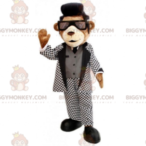 Brun teddybjørn BIGGYMONKEY™ maskotkostyme med søtt svart og hvitt kostyme - Bjørn maskot - BIGGYMONKEY_07144 - BiggyMonkey.com