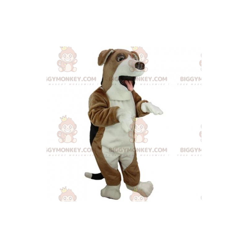 Brown White and Black Dog BIGGYMONKEY™ Mascot Costume. dog Brown White and Black Dog BIGGYMONKEY™ Mascot Costume. dog
