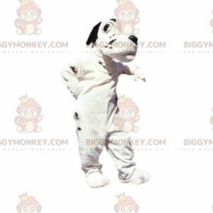 Valkoinen ja musta koiran BIGGYMONKEY™ maskottiasu.