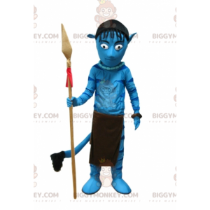 Costume de mascotte BIGGYMONKEY™ de créature bleue. Costume de