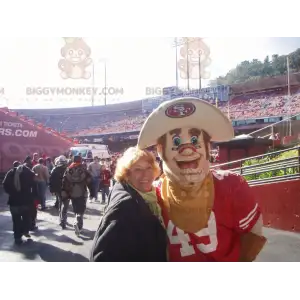 Smilende muskuløs cowboy BIGGYMONKEY™ maskotkostume -