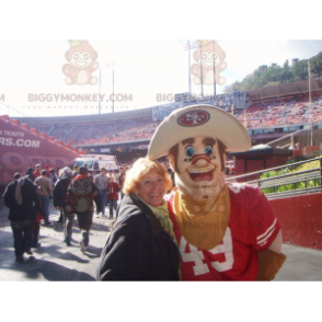 Smiling Muscular Cowboy BIGGYMONKEY™ Mascot Costume -