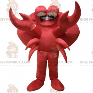 Jätteröd krabba BIGGYMONKEY™ maskotdräkt. Kräftdjur