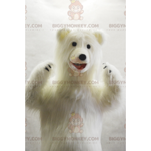 Very Furry Polar Bear BIGGYMONKEY™ Mascot Costume. white teddy