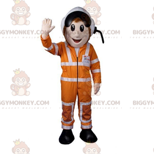 Airplane Pilot BIGGYMONKEY™ Mascot Costume with Helmet and