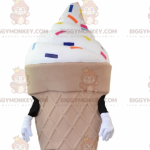 Ice Cream BIGGYMONKEY™ Mascot Costume. Ice Cream Cone