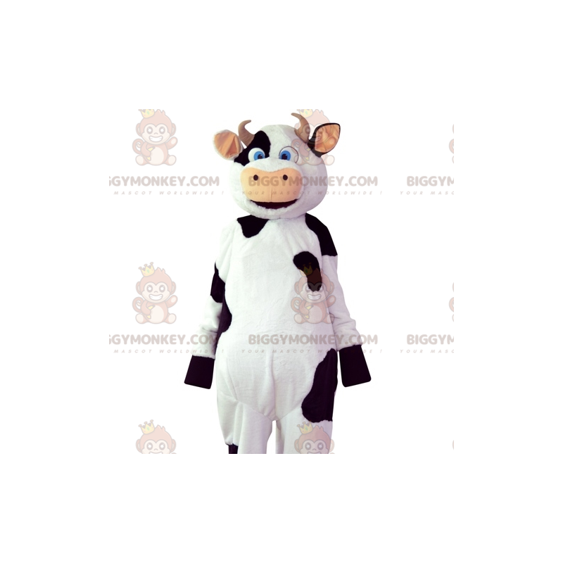 Costume da mascotte BIGGYMONKEY™ da mucca bianca e nera. Costume da mascotte BIGGYMONKEY™ da mucca bianca e nera.