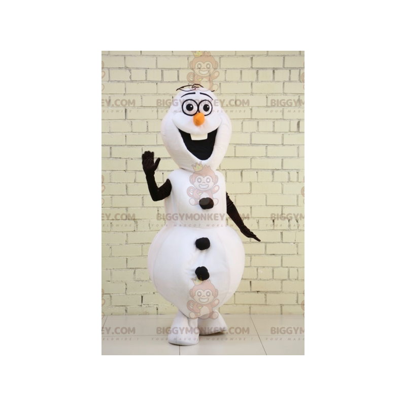 Disfraz de mascota de muñeco de nieve Olaf BIGGYMONKEY™ de Disfraz de mascota de muñeco de nieve Olaf BIGGYMONKEY™ de