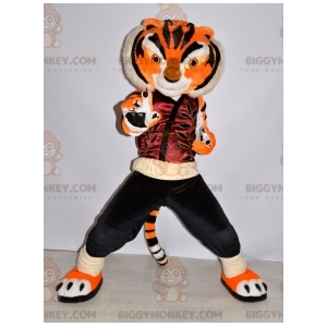 Traje de mascote BIGGYMONKEY™ do famoso tigre Mestre Tigresa em