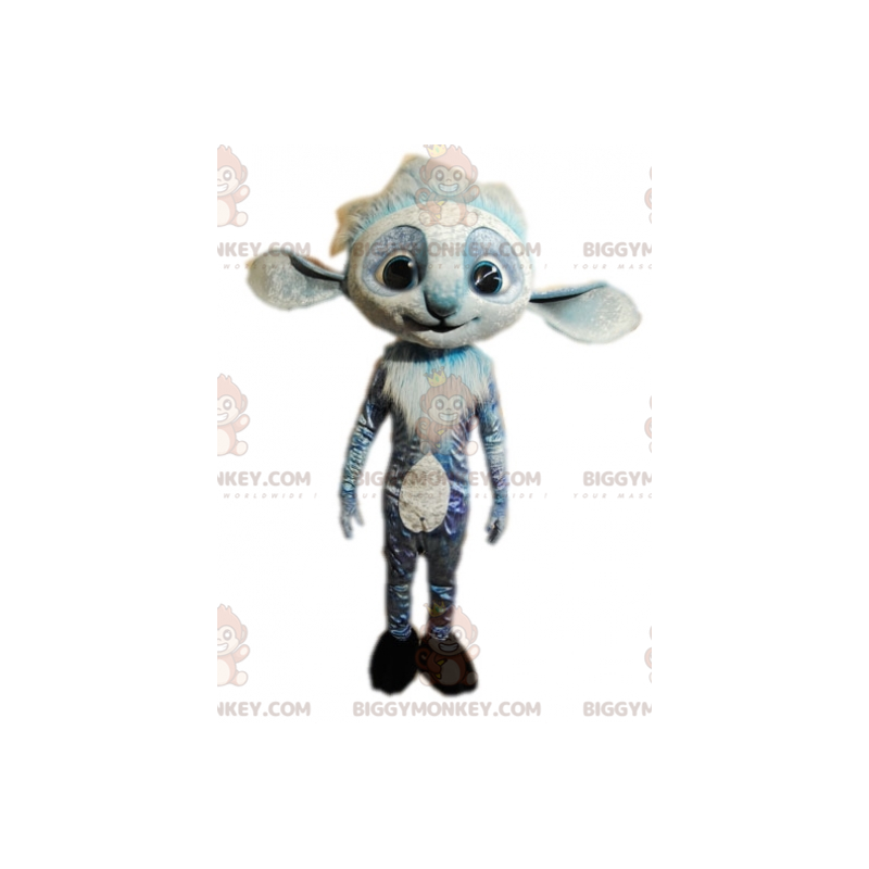 Kostium maskotka zabawny niebieski włochaty stwór BIGGYMONKEY™ Kostium maskotka zabawny niebieski włochaty stwór BIGGYMONKEY™