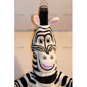 BIGGYMONKEY™ Marty Famous Cartoon Zebra Madagascar Mascot