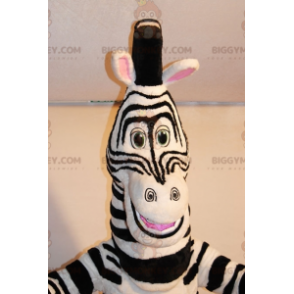 BIGGYMONKEY™ Marty Famous Cartoon Zebra Madagascar Mascot