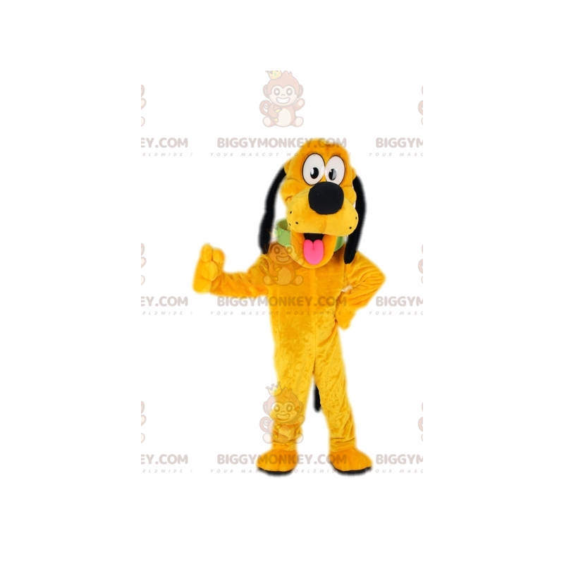 Disfraz de mascota BIGGYMONKEY™ de Pluto, el famoso perro Disfraz de mascota BIGGYMONKEY™ de Pluto, el famoso perro