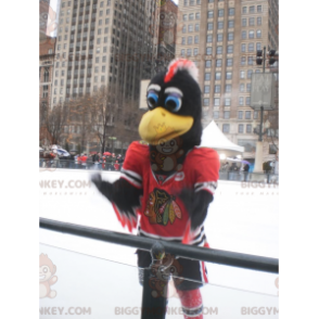 Black Red and White Eagle BIGGYMONKEY™ Mascot Costume -