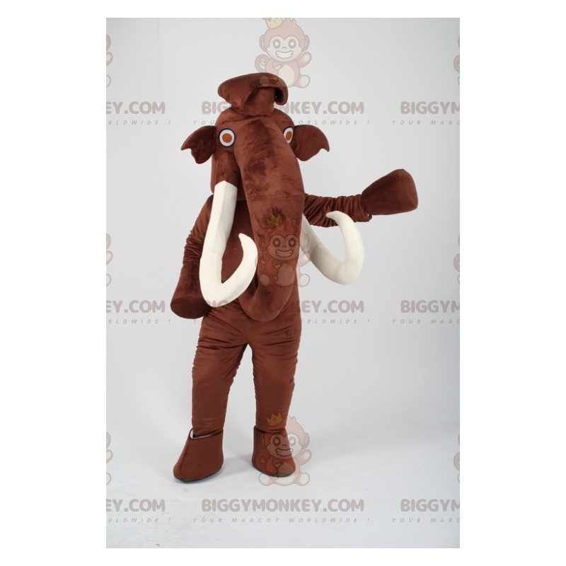 Πολλά διάσημα κοστούμια μασκότ BIGGYMONKEY™ Brown Mammoth της Εποχής των Παγετώνων - BiggyMonkey.com