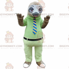 BIGGYMONKEY™ maskotdrakt av Flash dovendyret fra Zootopia - Maskotter kjente mennesker - BIGGYMONKEY_07188 - BiggyMonkey.com
