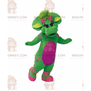 Riesiges und stilvolles BIGGYMONKEY™-Maskottchen-Kostüm in Grün