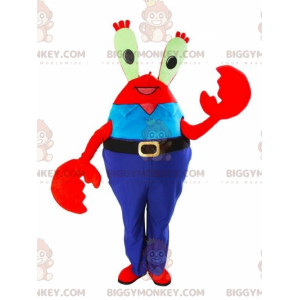 BIGGYMONKEY™ Mascot Costume Mr. Krabs Famous Red Crab in