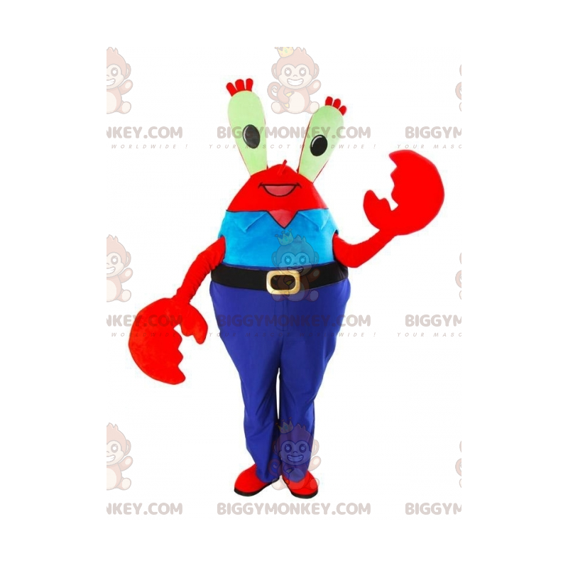 BIGGYMONKEY™ Mascot Costume Mr. Krabs Famous Red Crab in