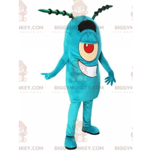 Plankton Famous Blue Character BIGGYMONKEY™ maskotkostume i