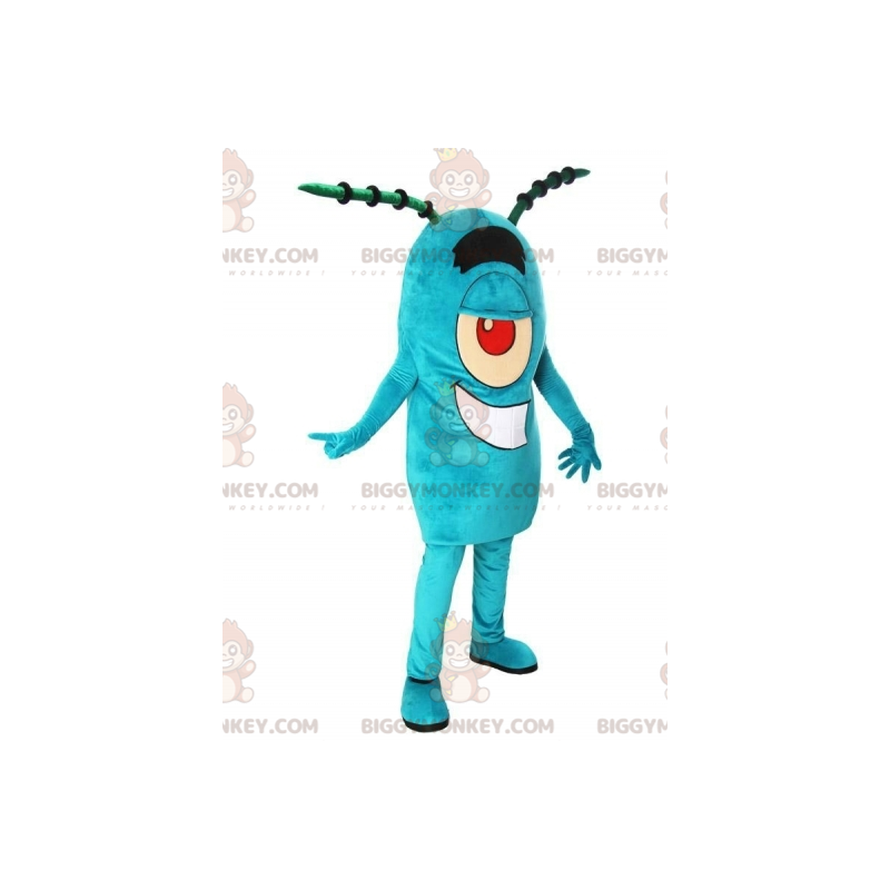 Plankton Famous Blue Character BIGGYMONKEY™ Mascot Costume in