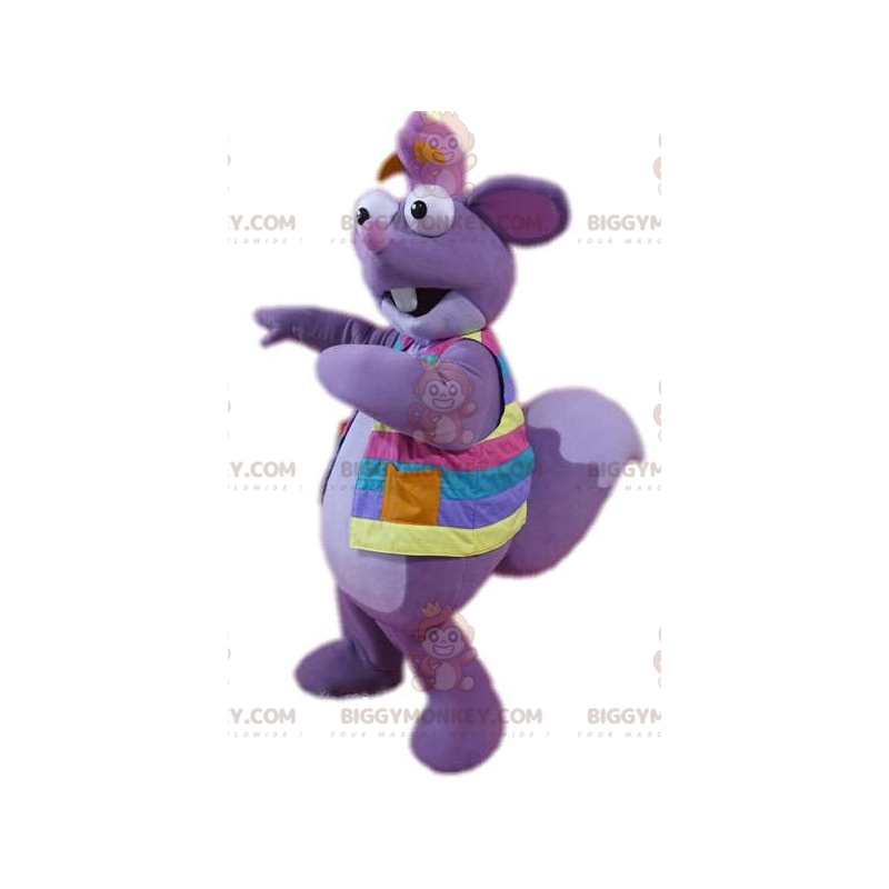 Costume de mascotte BIGGYMONKEY™ de Tico écureuil violet dans Costume de mascotte BIGGYMONKEY™ de Tico écureuil violet dans