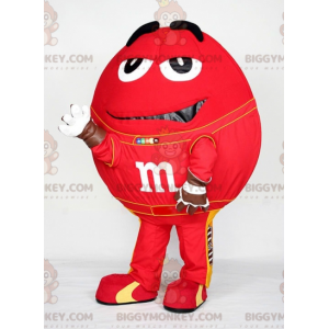 Disfraz de mascota BIGGYMONKEY™ gigante rojo de M&M. Disfraz de