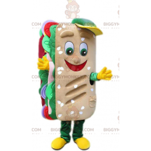 Costume de mascotte BIGGYMONKEY™ de sandwich géant avec du pain