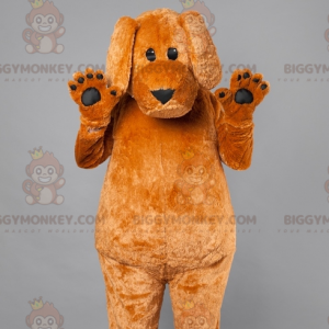 Costume de mascotte BIGGYMONKEY™ de grand chien marron. Costume