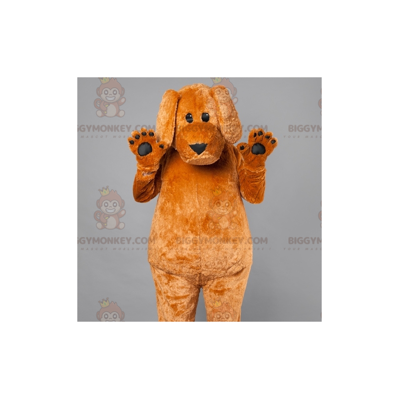 Costume de mascotte BIGGYMONKEY™ de grand chien marron. Costume