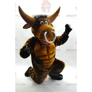 Mycket häftig muskulös Brown Bull BIGGYMONKEY™ maskotdräkt -