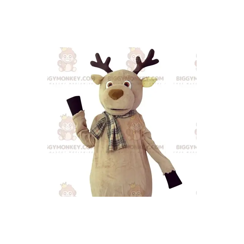 Costume de mascotte BIGGYMONKEY™ de renne d'élan de caribou Costume de mascotte BIGGYMONKEY™ de renne d'élan de caribou