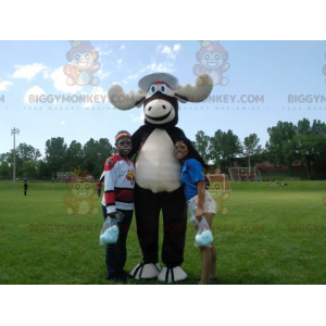 Black and White Caribou Moose BIGGYMONKEY™ Mascot Costume -