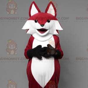 Realistic Red and White Fox BIGGYMONKEY™ Mascot Costume -