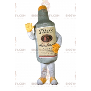 Giant grå vodkaflaska BIGGYMONKEY™ maskotdräkt. Alkohol - Flaskmaskot - BIGGYMONKEY_07215 - BiggyMonkey.com