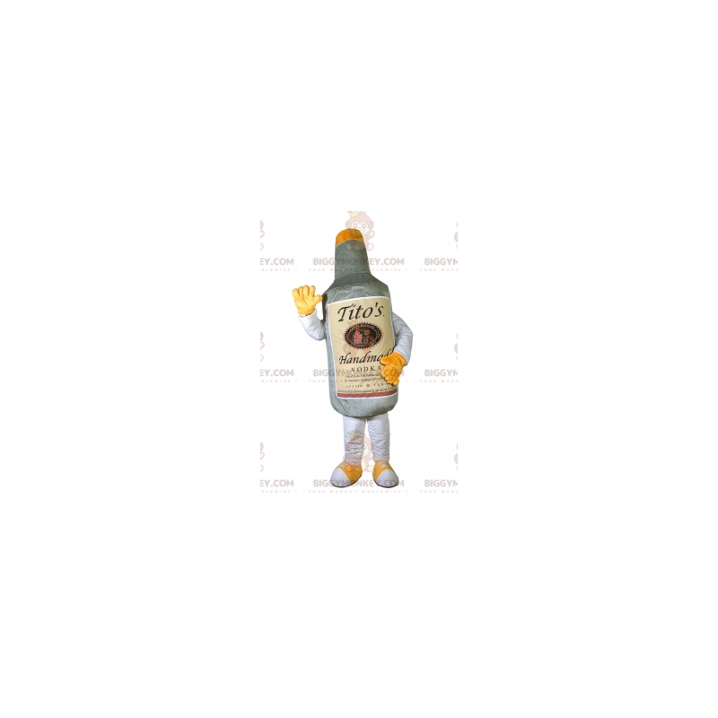 Giant Gray Vodka Bottle BIGGYMONKEY™ Mascot Sizes L (175180CM)