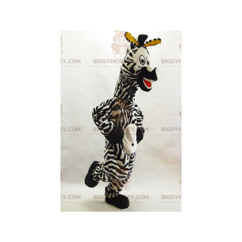BIGGYMONKEY™ Marty Famous Cartoon Zebra Madagascar Mascot BIGGYMONKEY™ Marty Famous Cartoon Zebra Madagascar Mascot