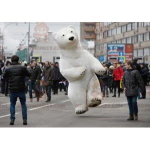 Costume de mascotte BIGGYMONKEY™ d'ours polaire d'ours blanc -