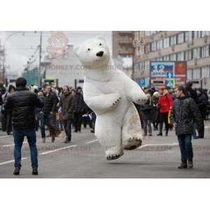 Fantasia de mascote Urso Polar Urso Branco BIGGYMONKEY™ –