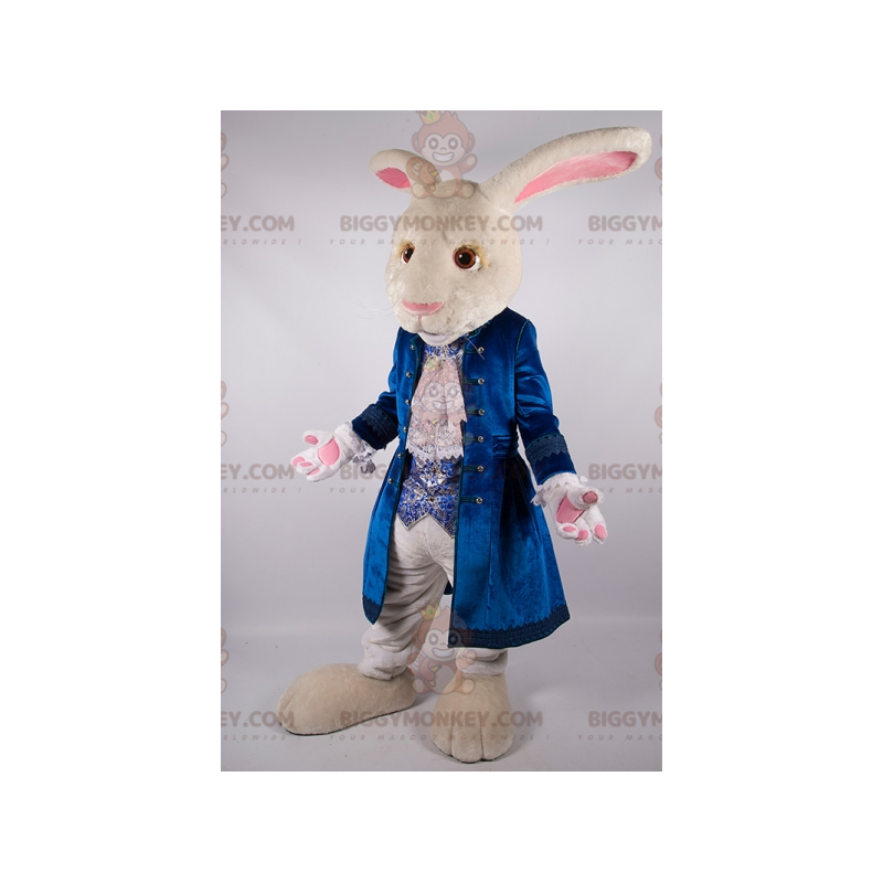 Disfraz de mascota BIGGYMONKEY™ de conejo blanco de Alicia en