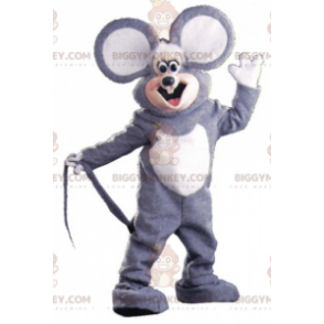 BIGGYMONKEY™ Mascot Costume Gray and White Mouse with Big Ears