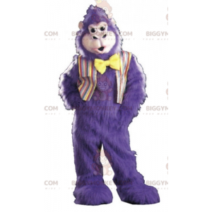 Kostým BIGGYMONKEY™ Velmi chlupatý fialový maskot gorily s