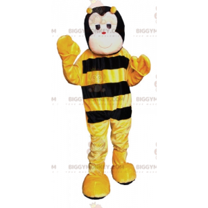BIGGYMONKEY™ costume mascotte dell'ape gigante gialla e nera.