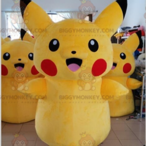 BIGGYMONKEY™ Maskottchen-Kostüm Berühmtes gelbes Pikachu-Pokémon Manga - Maskottchen berühmte Leute - BiggyMonkey.com