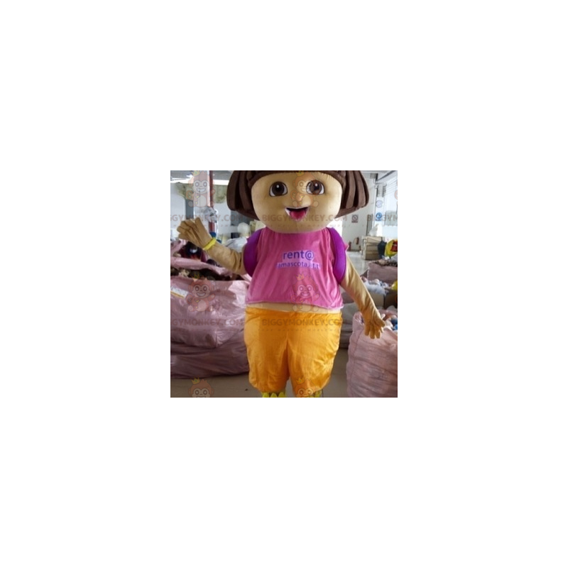 BIGGYMONKEY™ Dora the Explorer Famous Cartoon Girl Mascot