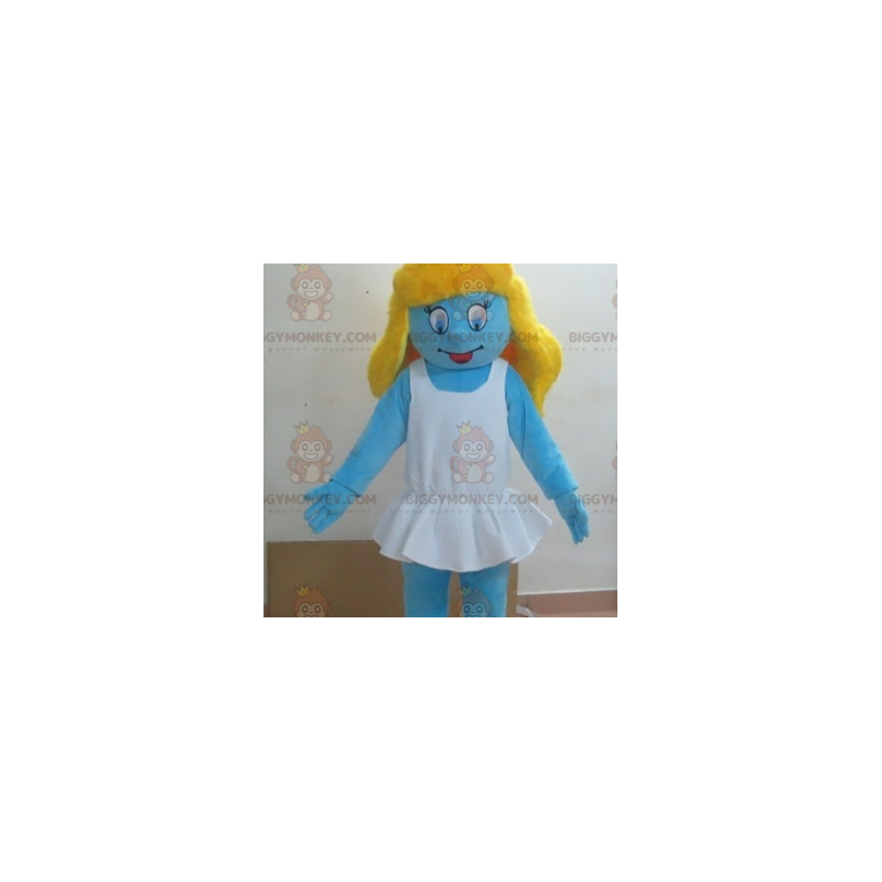 Puffetta personaggio famoso costume mascotte blu BIGGYMONKEY™ -